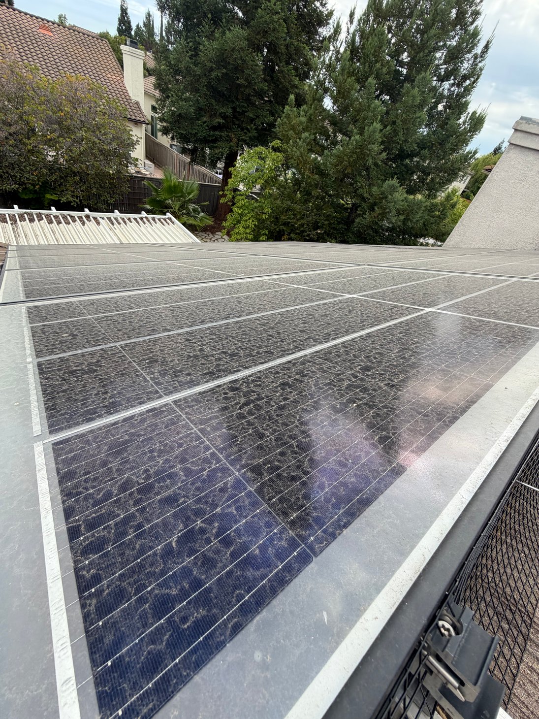 Cleaning in progress — SPC-04 solar panel cleaning project