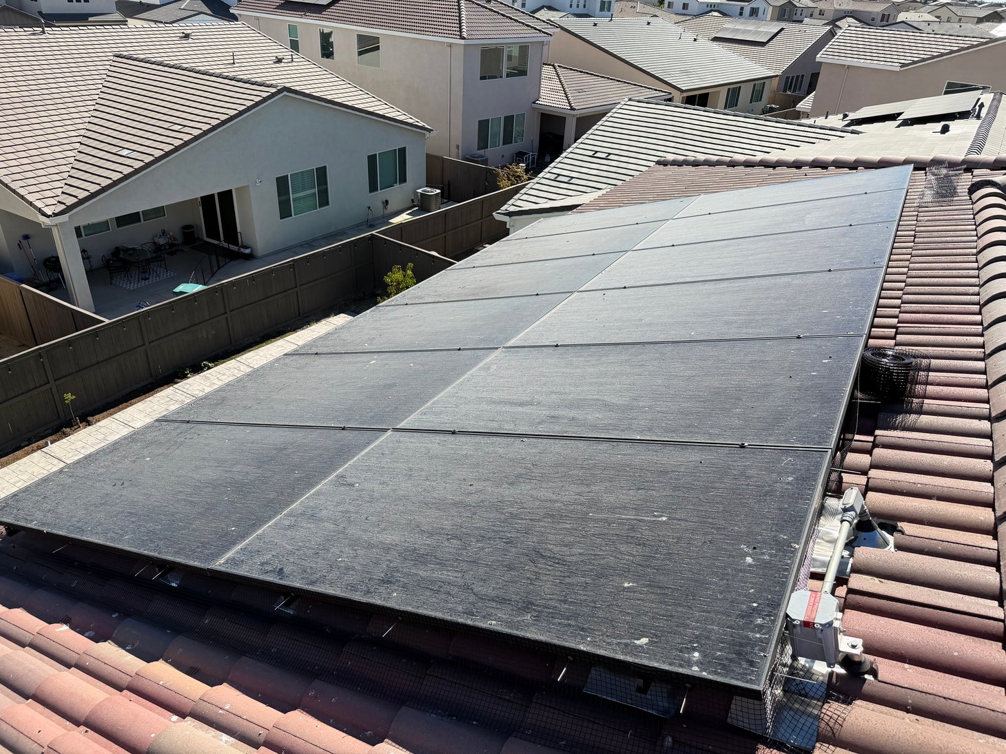 Before cleaning — SPC-06 solar panel cleaning project